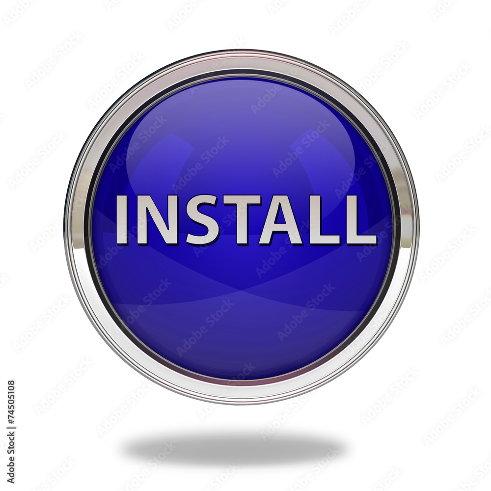 Installation pointer icon on white background Installation pointer icon on white background