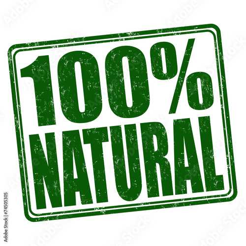 100 percent natural stamp