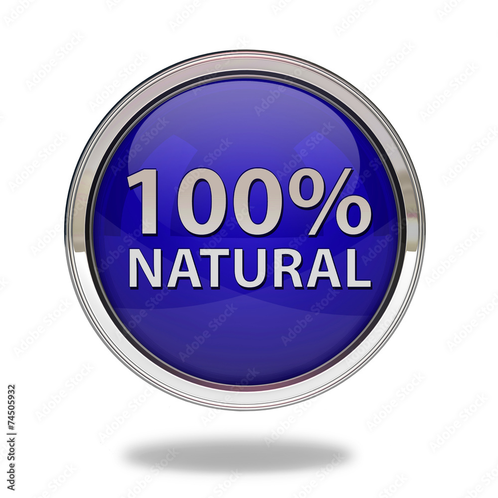 100% natural pointer icon on white background 100% natural pointer icon on white background
