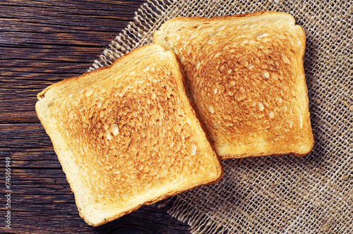 Obraz na plátně Two toast bread