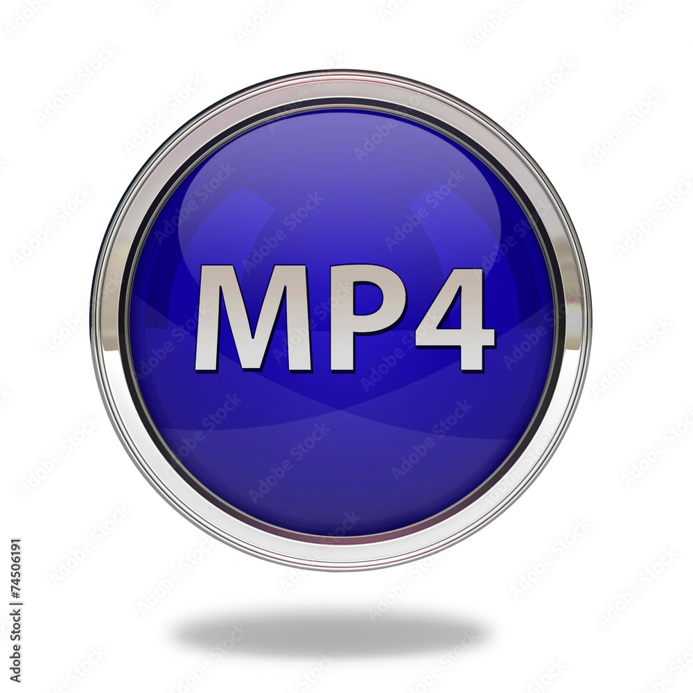 MP4 pointer icon on white background MP4 pointer icon on white background