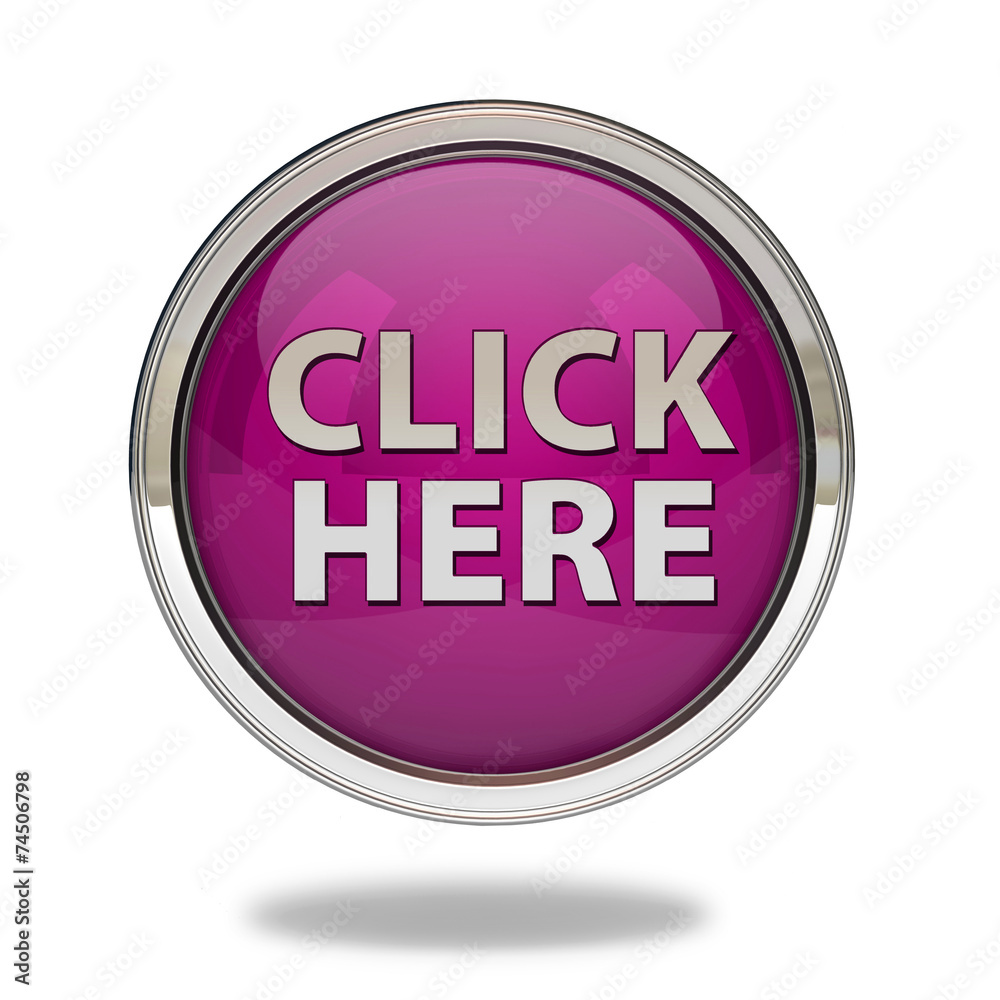 Click here pointer icon on white background Click here pointer icon on white background