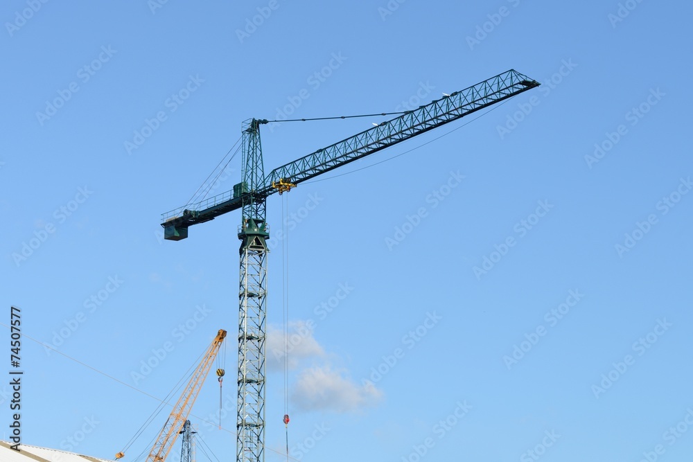 tower crane on sky background