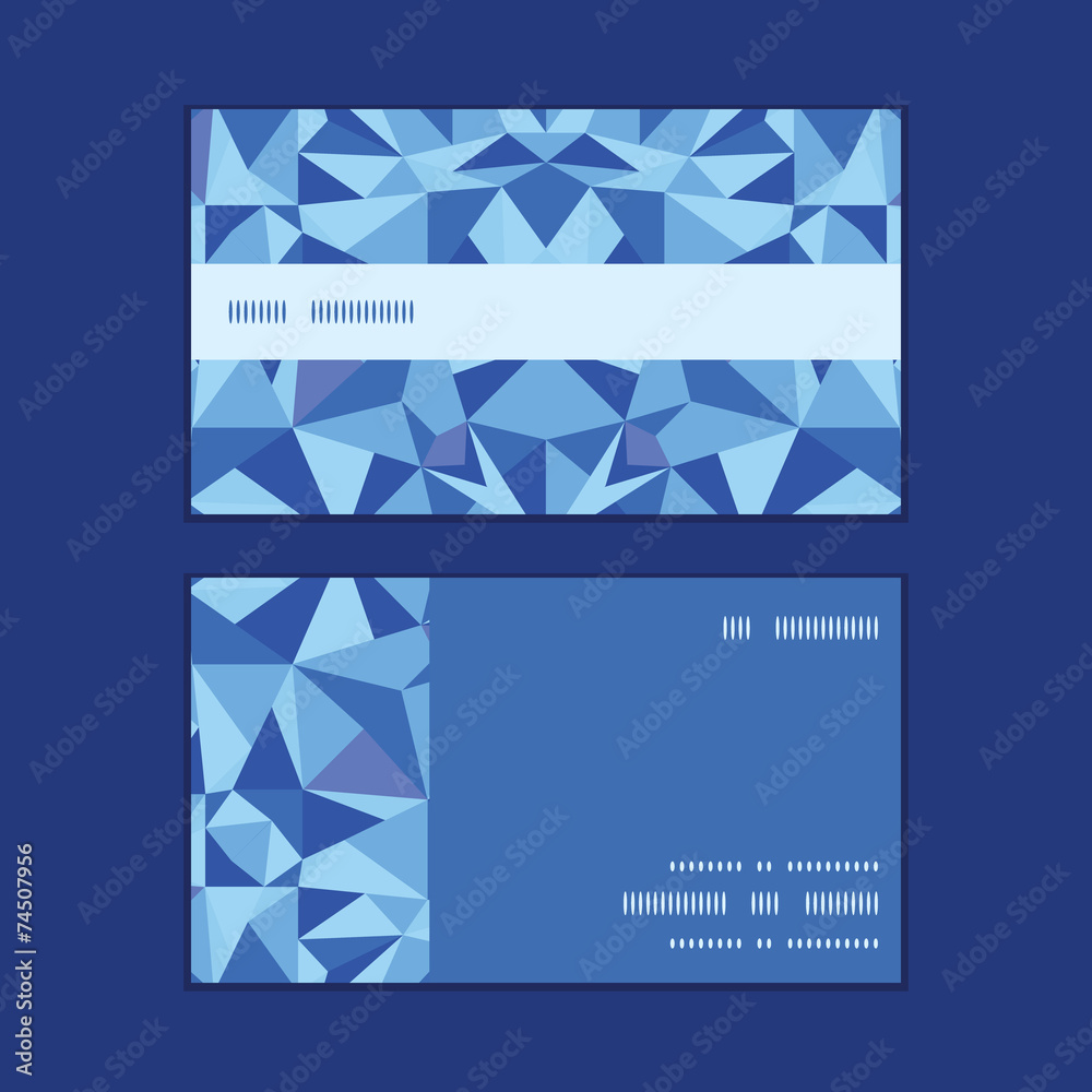 Vector blue triangle texture horizontal stripe frame pattern