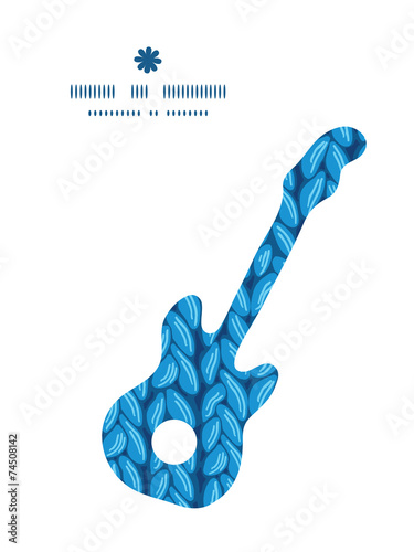 Vector knit sewater fabric horizontal texture guitar music