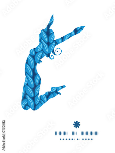 Vector knit sewater fabric horizontal texture jumping girl