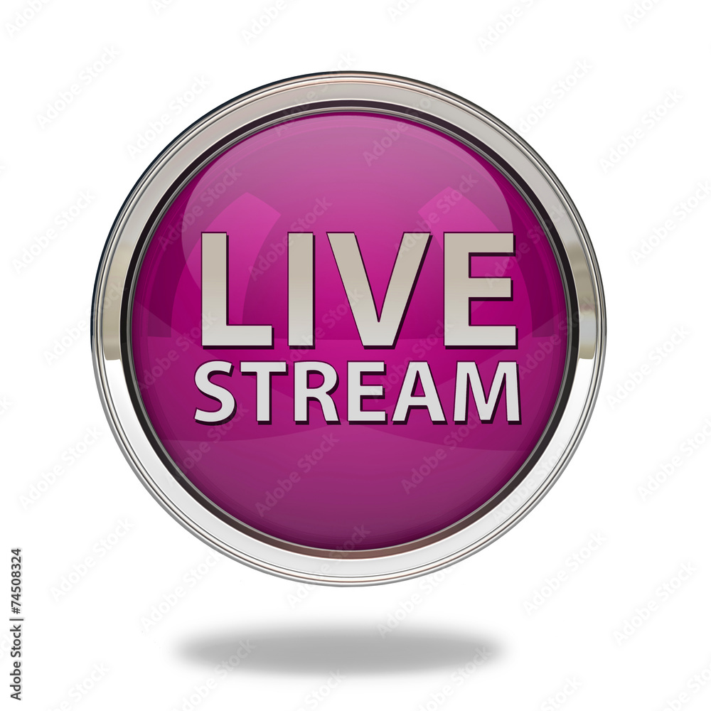 Live stream pointer icon on white background Live stream pointer icon on white background