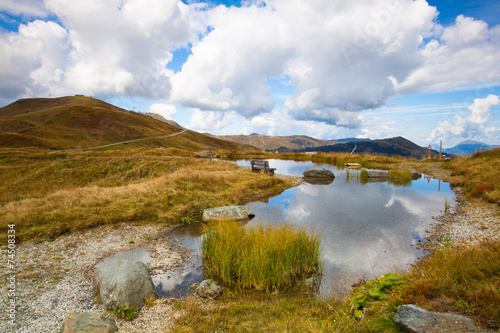 Autumn scenery in Tyrolean Alps in Austria