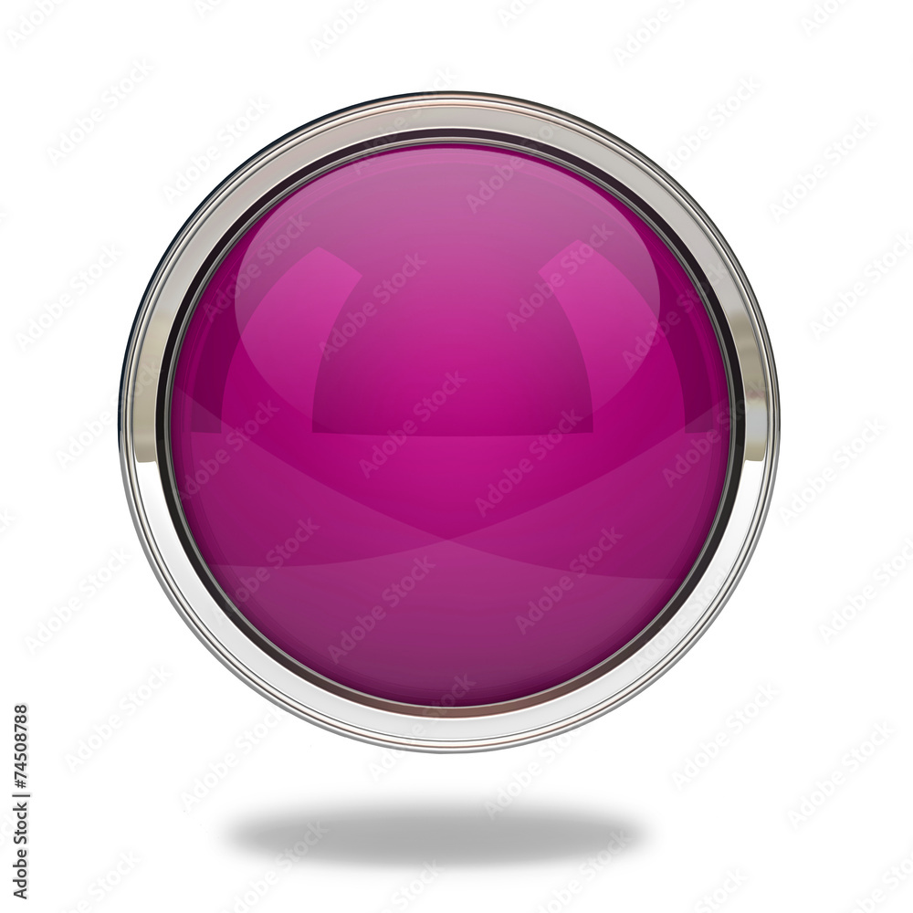 Purple Circular button on white background Purple Circular button on white background