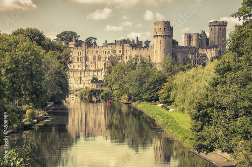Medieval Warwick castle, major touristic attraction in UK