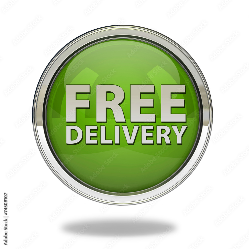 Free delivery pointer icon on white background Free delivery pointer icon on white background
