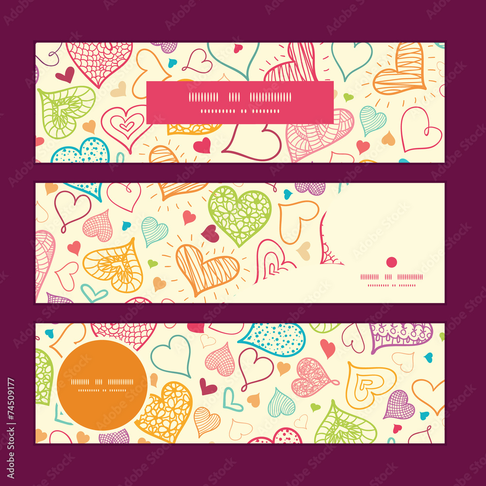Vector doodle hearts heart silhouette pattern frame Vector doodle hearts heart silhouette pattern frame