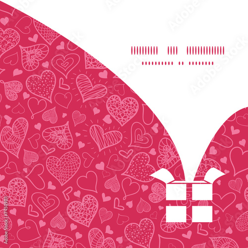 Vector doodle hearts heart silhouette pattern frame