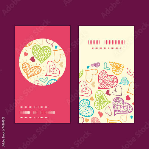 Vector doodle hearts heart silhouette pattern frame