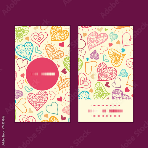 Vector doodle hearts heart silhouette pattern frame