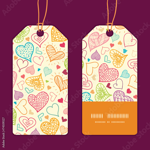 Vector doodle hearts heart silhouette pattern frame