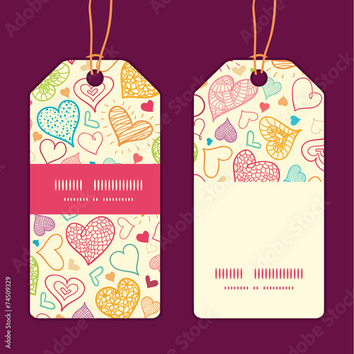 Vector doodle hearts heart silhouette pattern frame