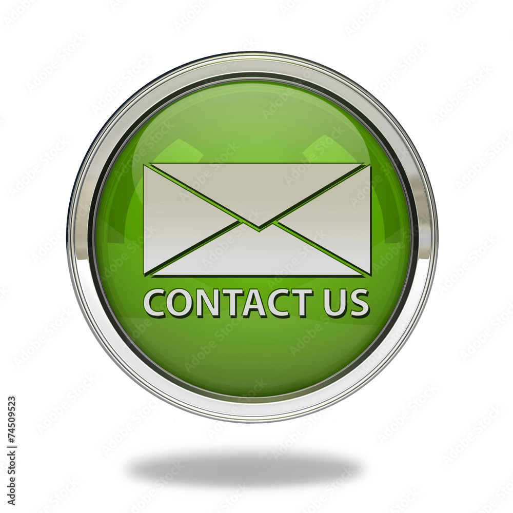 Contact us pointer icon on white background Contact us pointer icon on white background