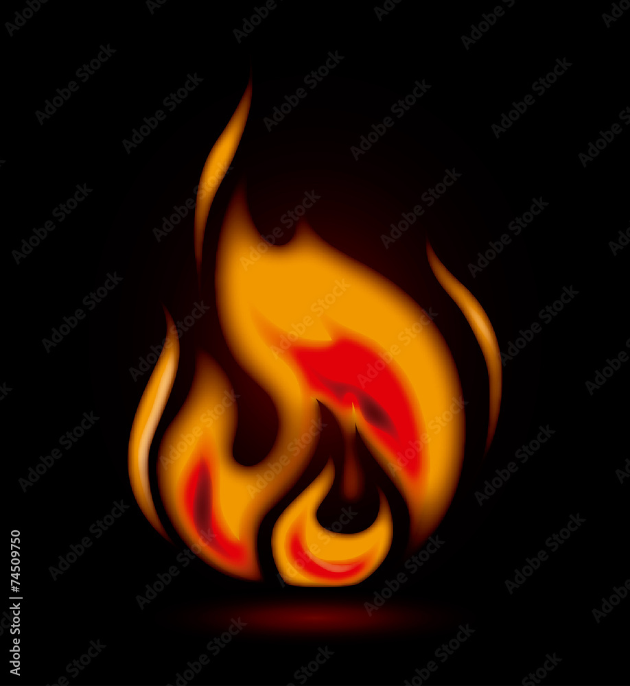 Firer design over black background vector illustration Firer design over black background vector illustration