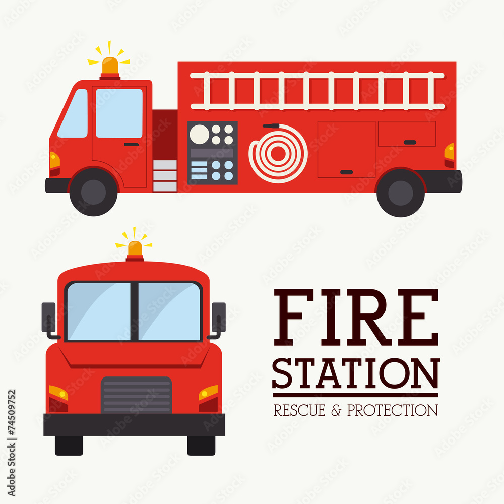 Obraz premium Firefigther design over white background vector illustration