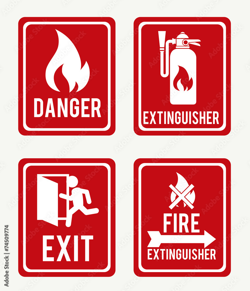 Naklejka premium Firefigther design over white background vector illustration