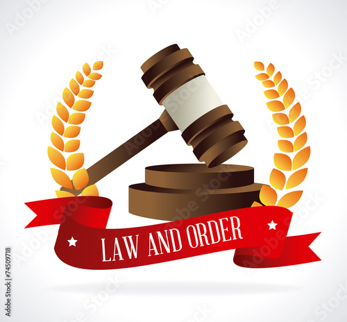 Law Design over white background vector illustration