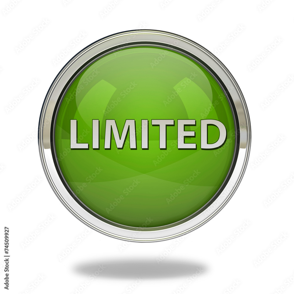 Limited pointer icon on white background Limited pointer icon on white background