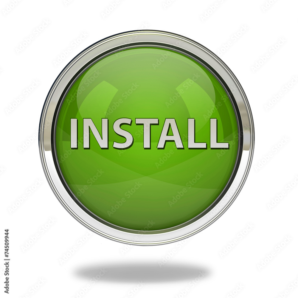 Installation pointer icon on white background Installation pointer icon on white background