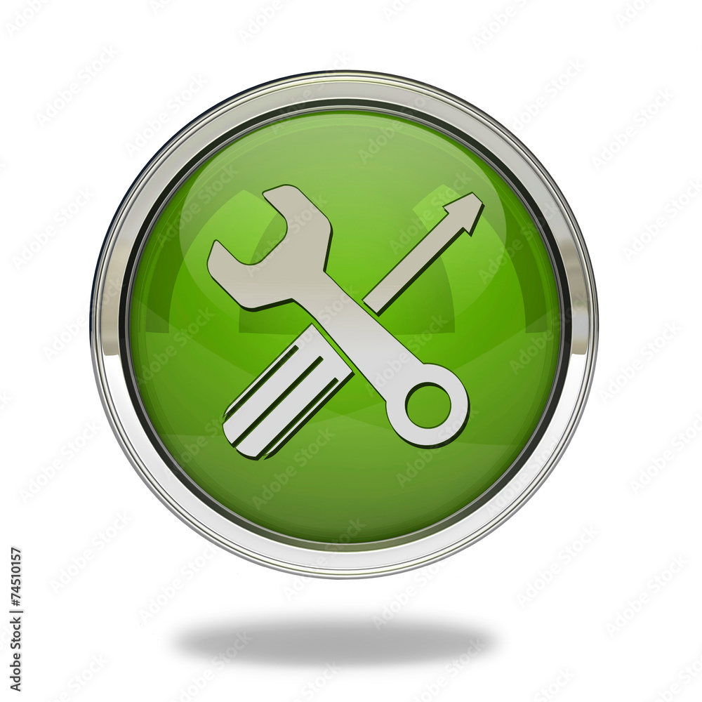Settings pointer icon on white background Settings pointer icon on white background