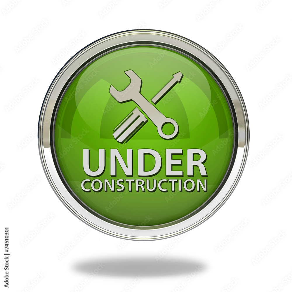 Under construction pointer icon on white background Under construction pointer icon on white background