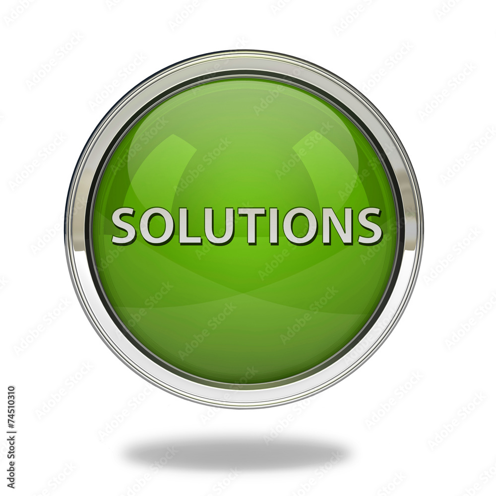 Solutions pointer icon on white background Solutions pointer icon on white background