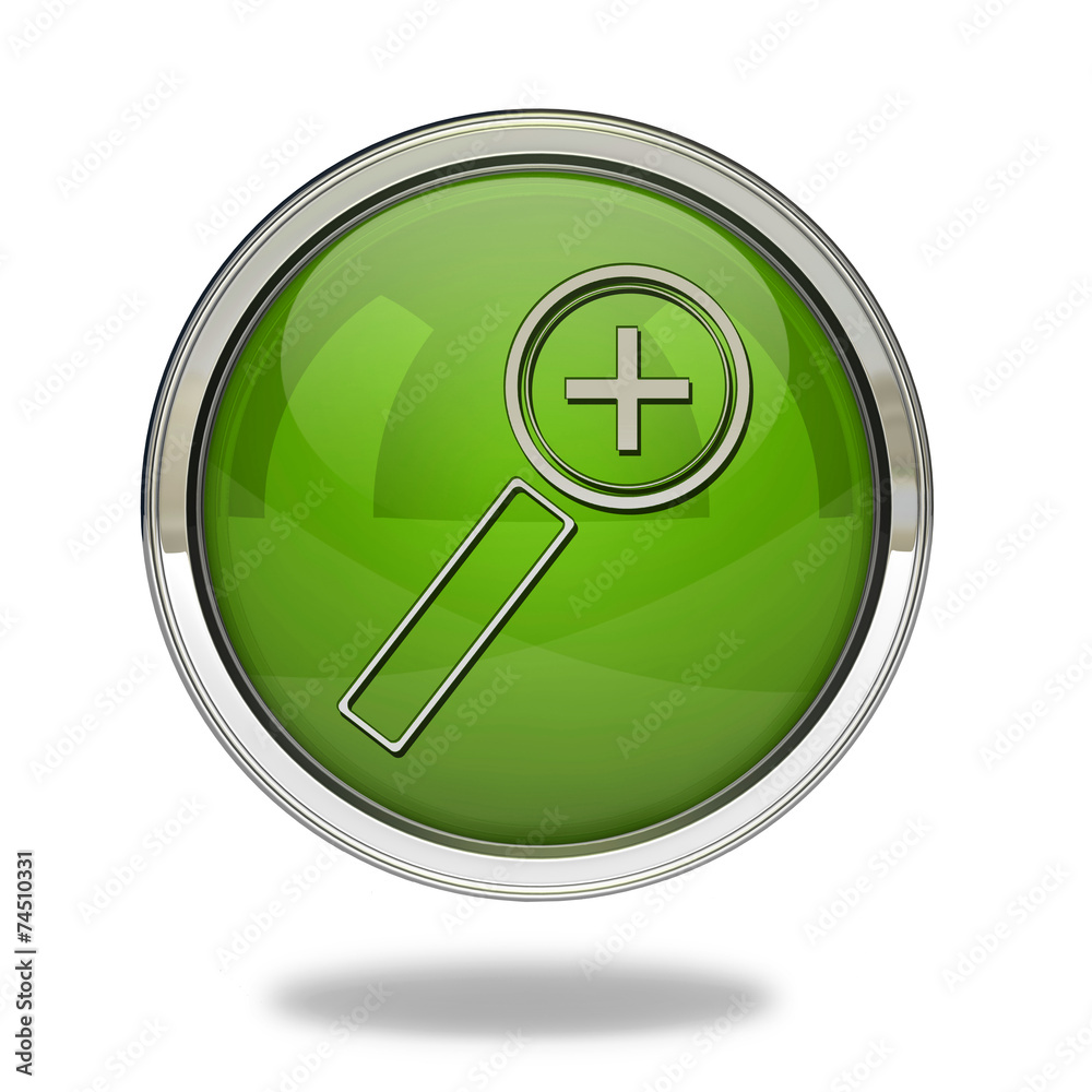 Zoom in pointer icon on white background Zoom in pointer icon on white background