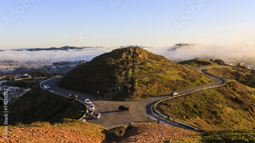 Obraz na płótnie Twin peak, SFO w salonie