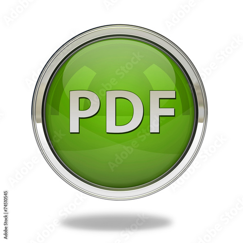 Pdf pointer icon on white background