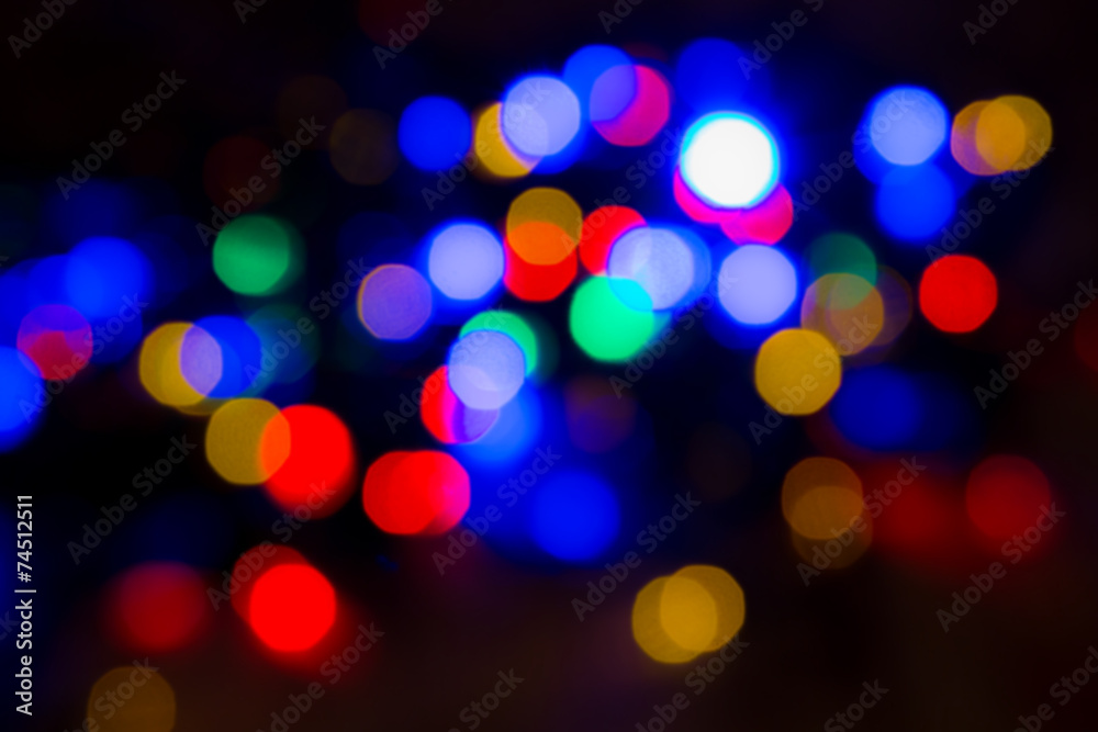 blurred christmas lights abstract background