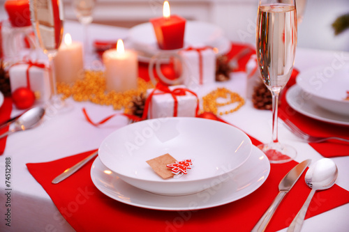 Beautiful Christmas table setting