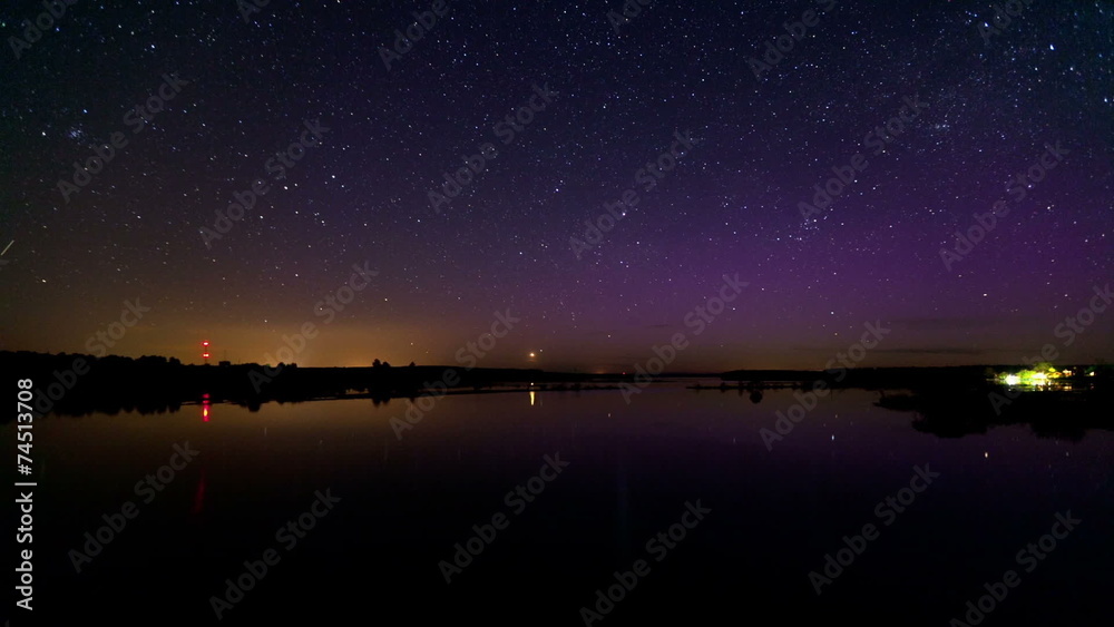Night sky with aurora Night sky with aurora