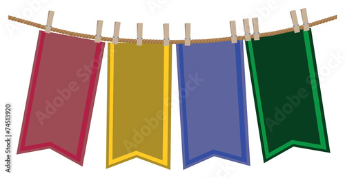 Layout design of hanging banners