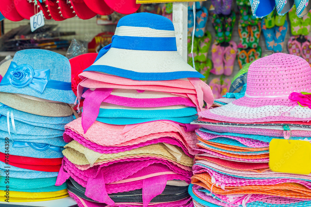 Colorful summer hats for sale