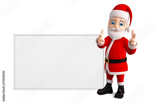 Santa with white board