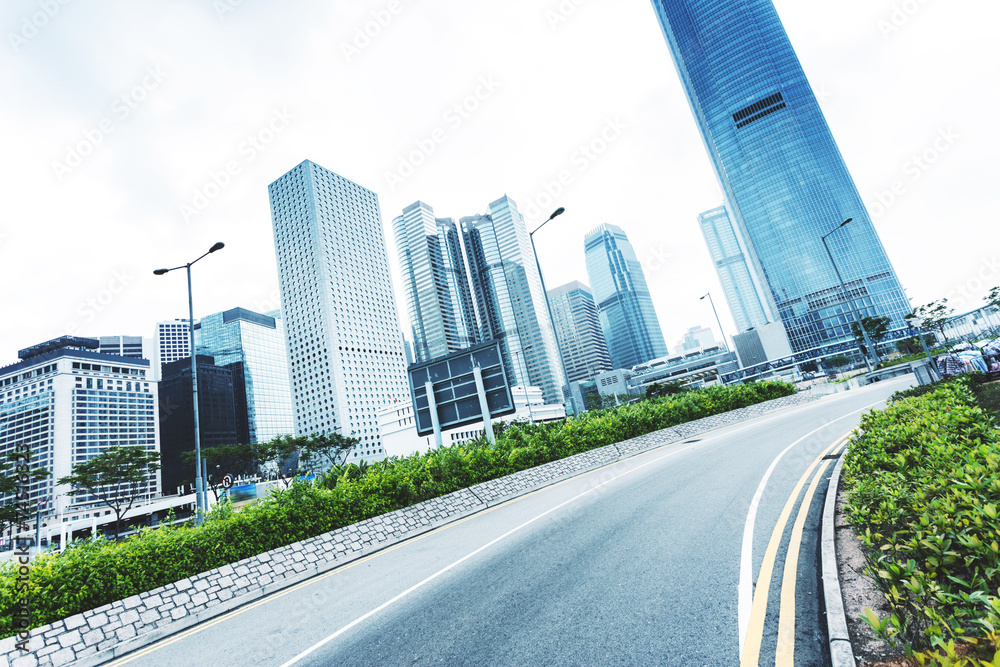 modern cityscape and road of Hongkong