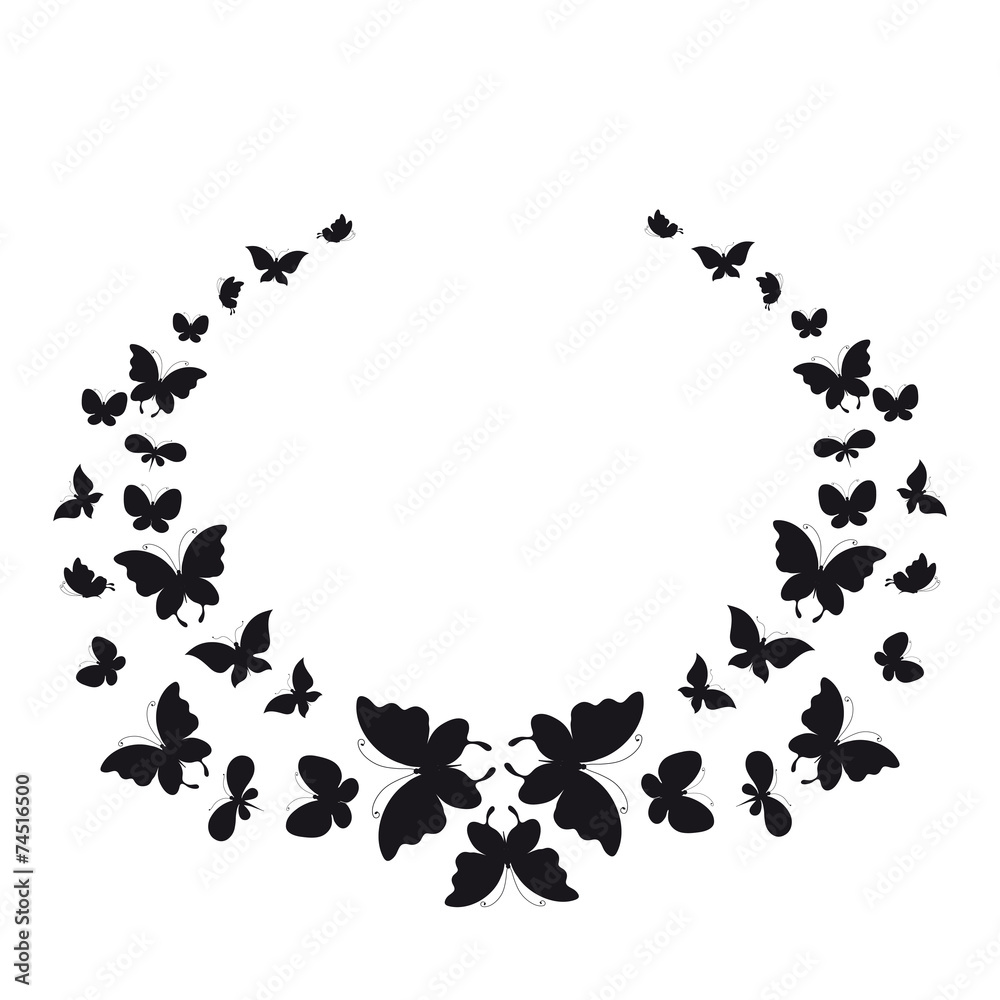 Naklejka premium butterflies design