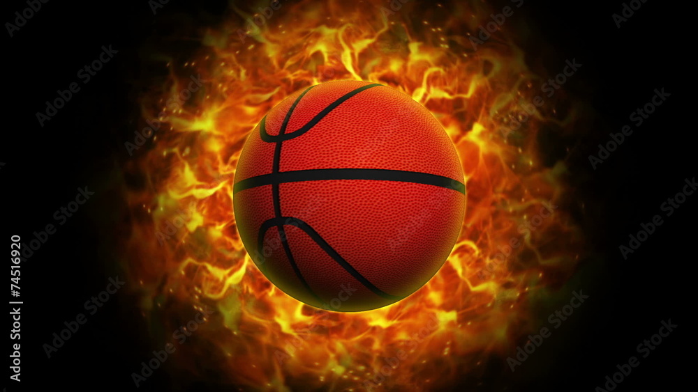 Fiery Basket Ball Background, with Alpha Channel Fiery Basket Ball Background, with Alpha Channel
