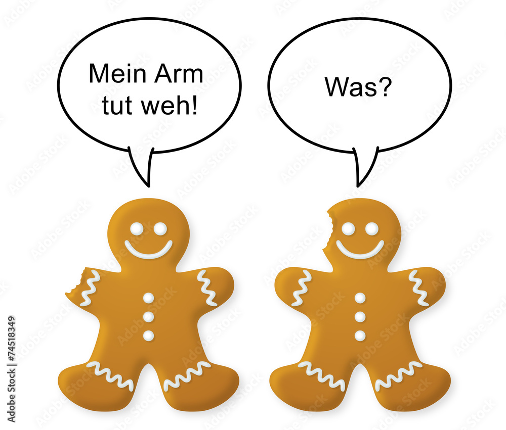Fototapeta premium Weihnachtlicher Lebkuchen-Witz, Vektor