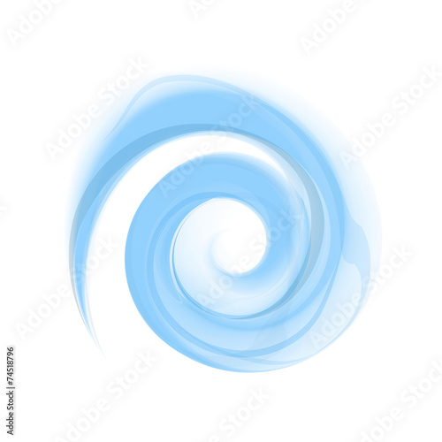 Twisted vortex blue infinity abstract form mystical