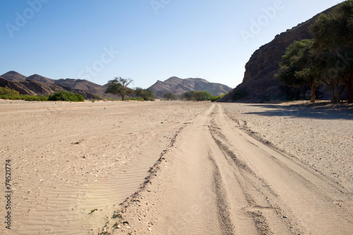 Dry riverbed in Namibia