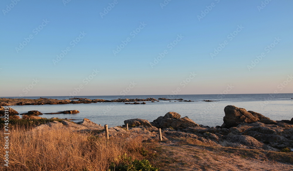 Soleil couchant sur la Côte sauvage.