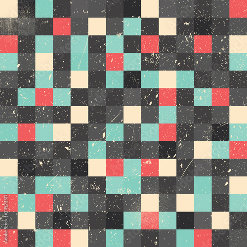 Pixel art style background with grunge texture