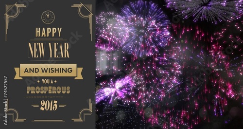 Canvas Print Composite image of art deco new year greeting