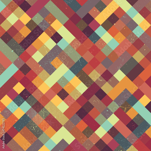A retro style vector pattern background with a grunge texture